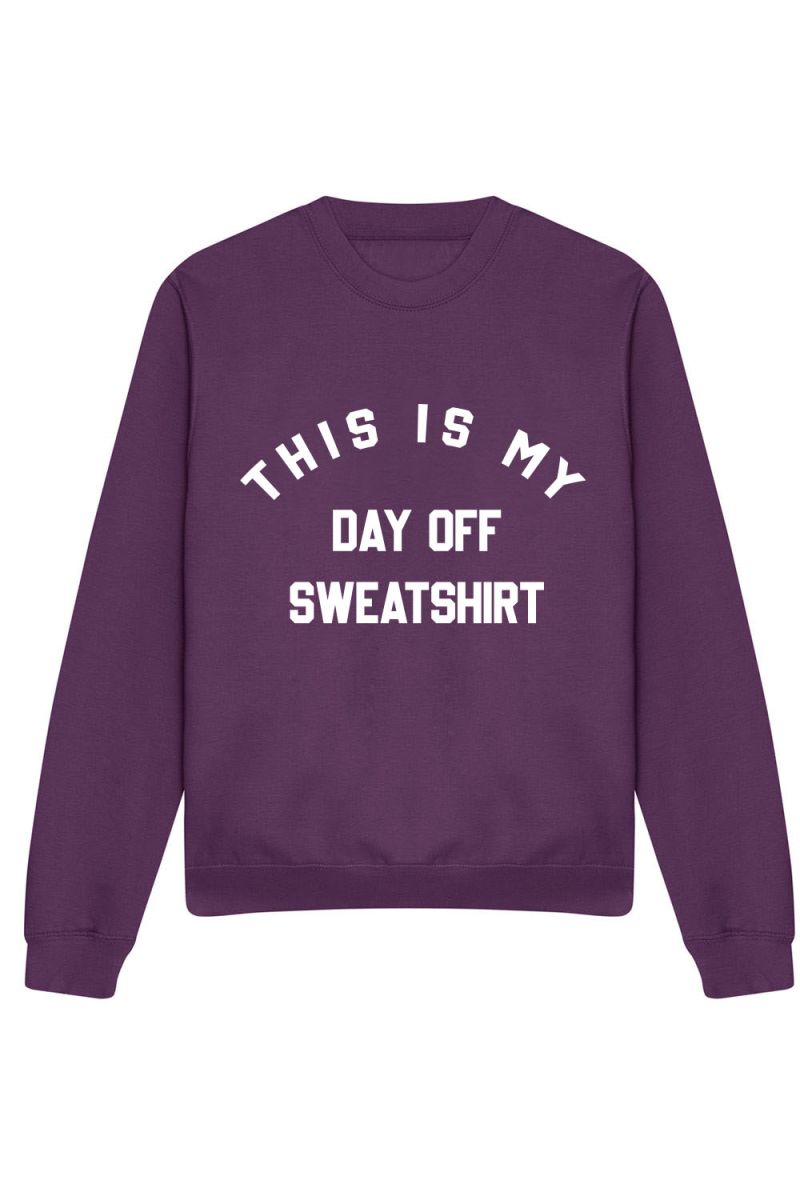 Day Off Slogan Oversized Sweatshirt (Pack of 6)