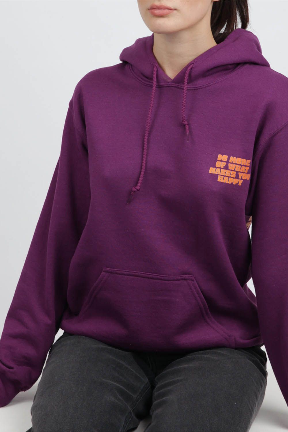 DO MORE OF WHAT MAKES YOU HAPPY HOODIE IN PLUM (PACK OF 3)
