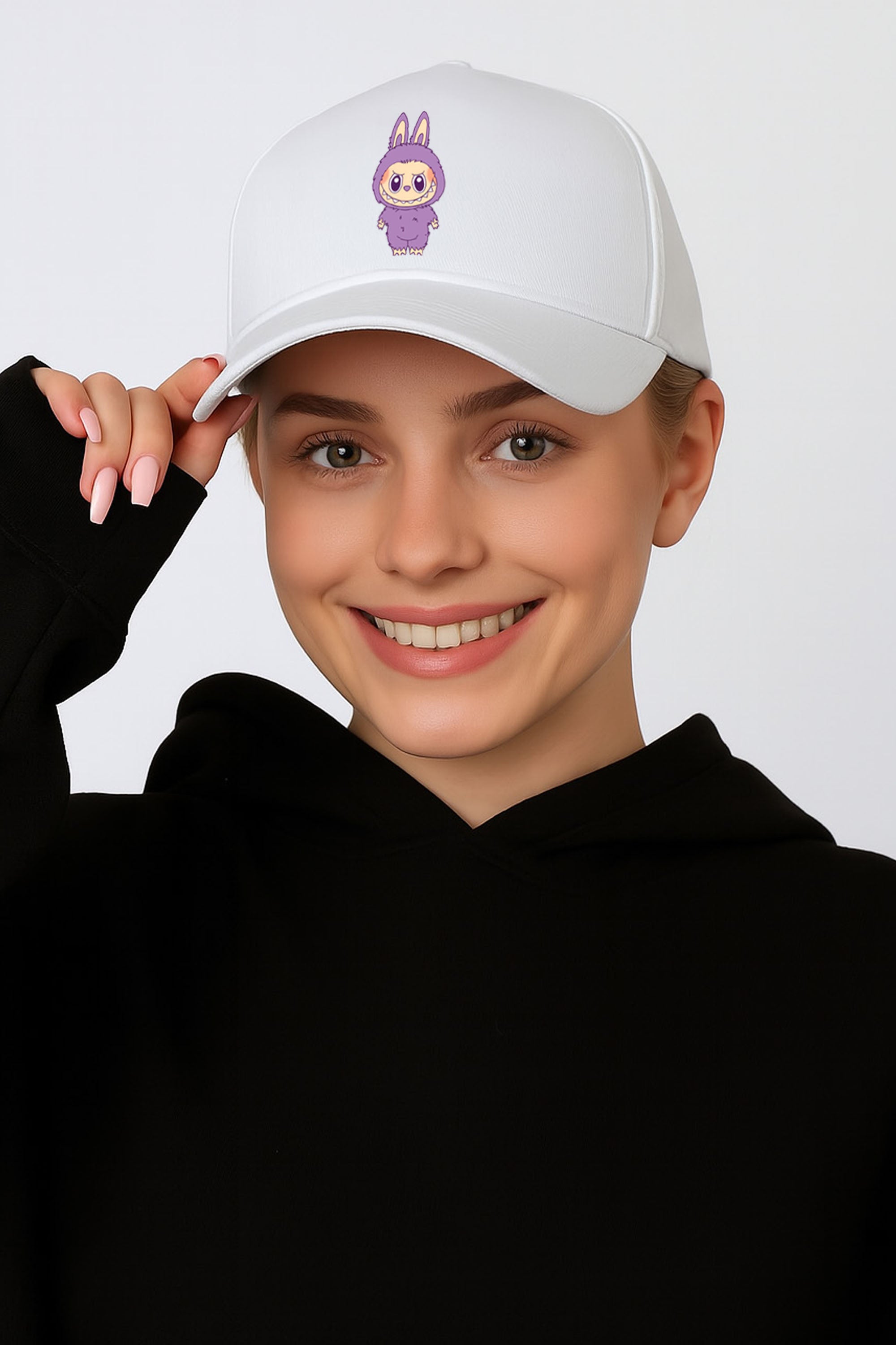 Purple Labubu Printed Baseball Cap