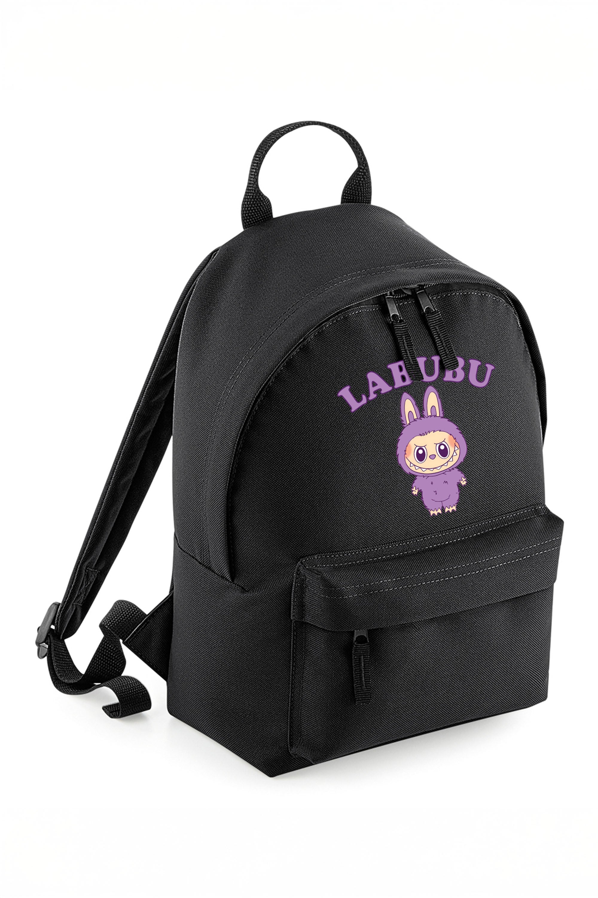 Purple Labubu Printed Mini Backpack