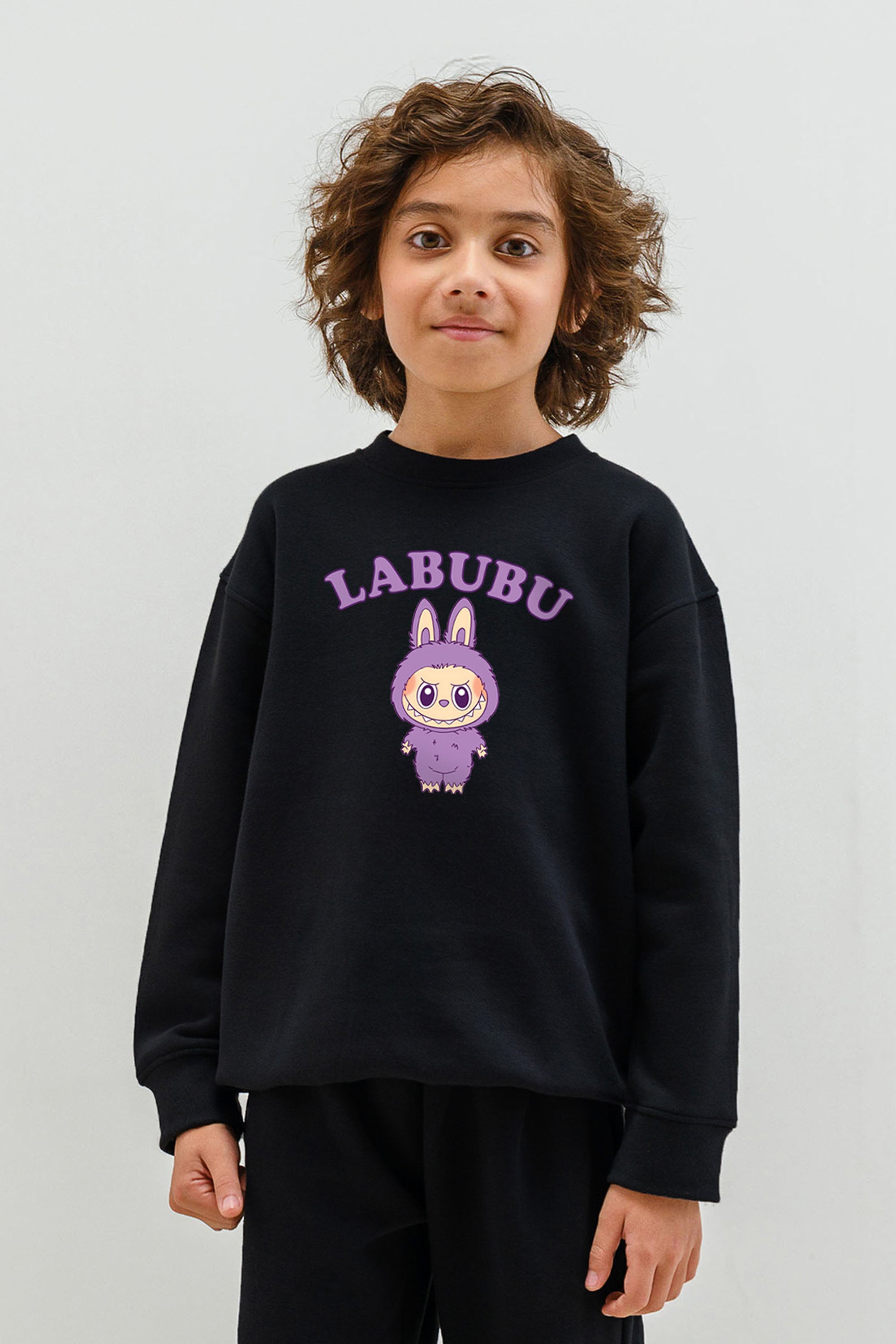 Kids Premium Purple Labubu Printed Sweatshirt (Pack of 5)