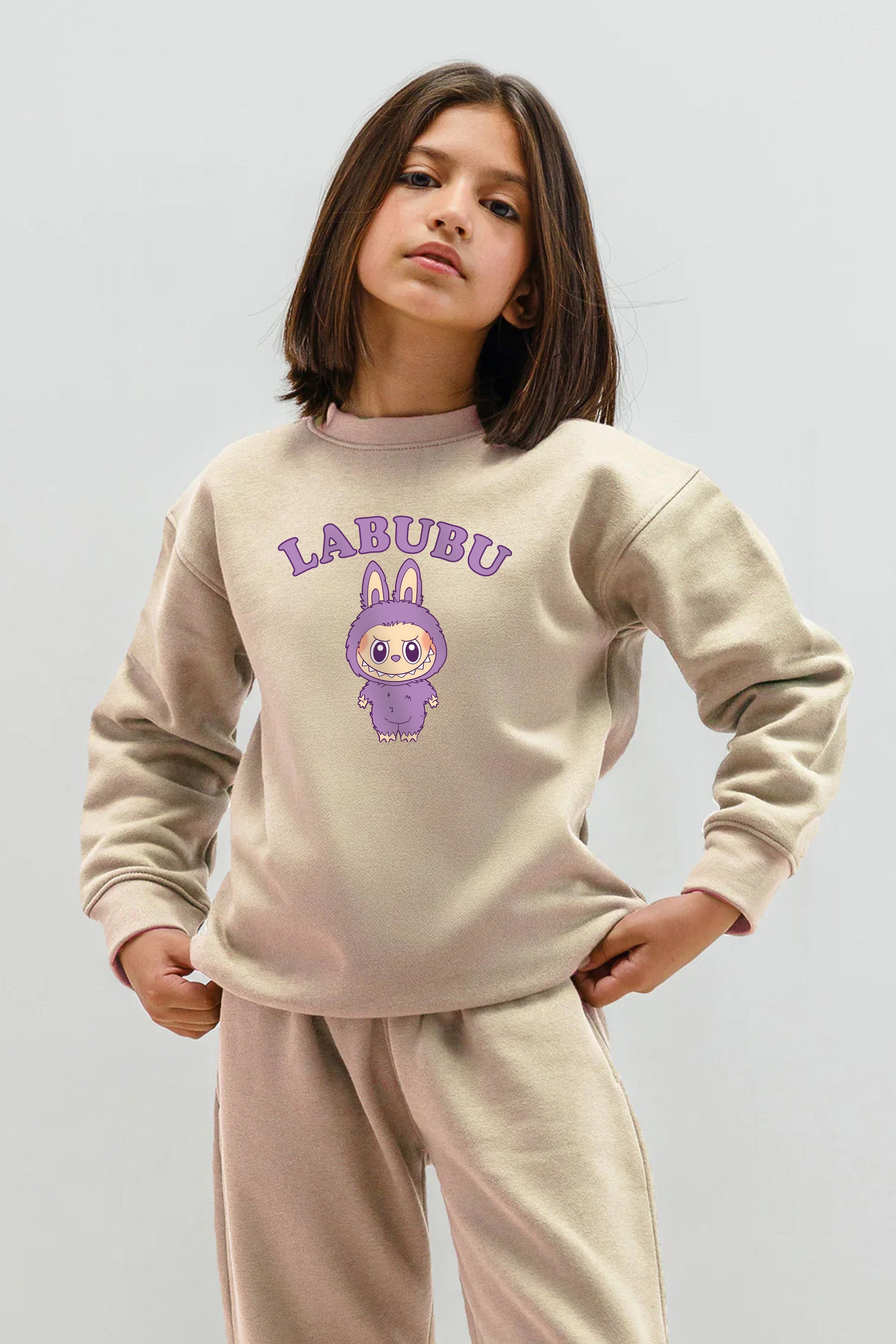 Kids Premium Purple Labubu Printed Sweatshirt (Pack of 5)