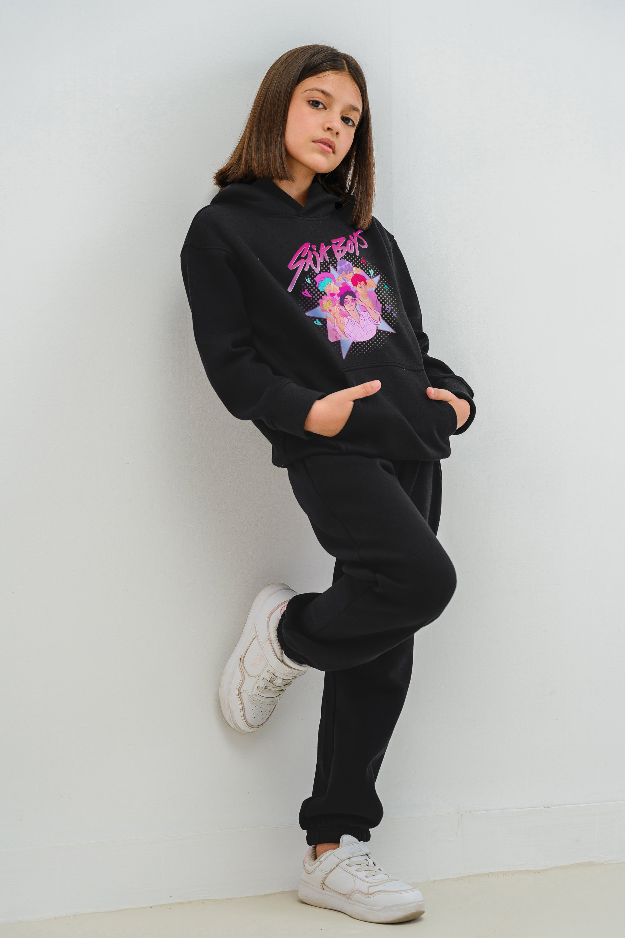 Kids Saja Boys Printed Hoodie & Joggers set (Pack of 5)