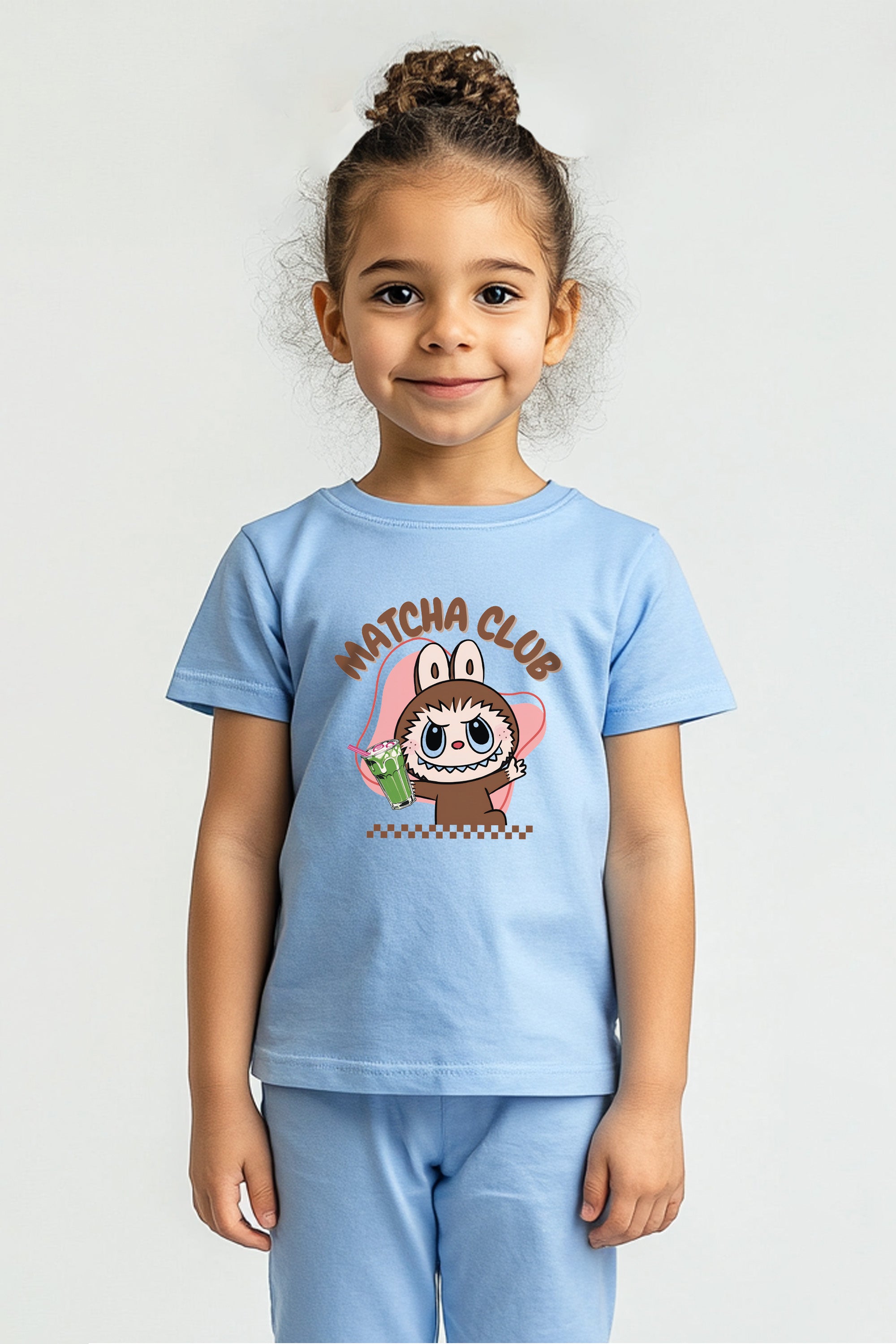 Kids Labubu Matcha Printed T-Shirt