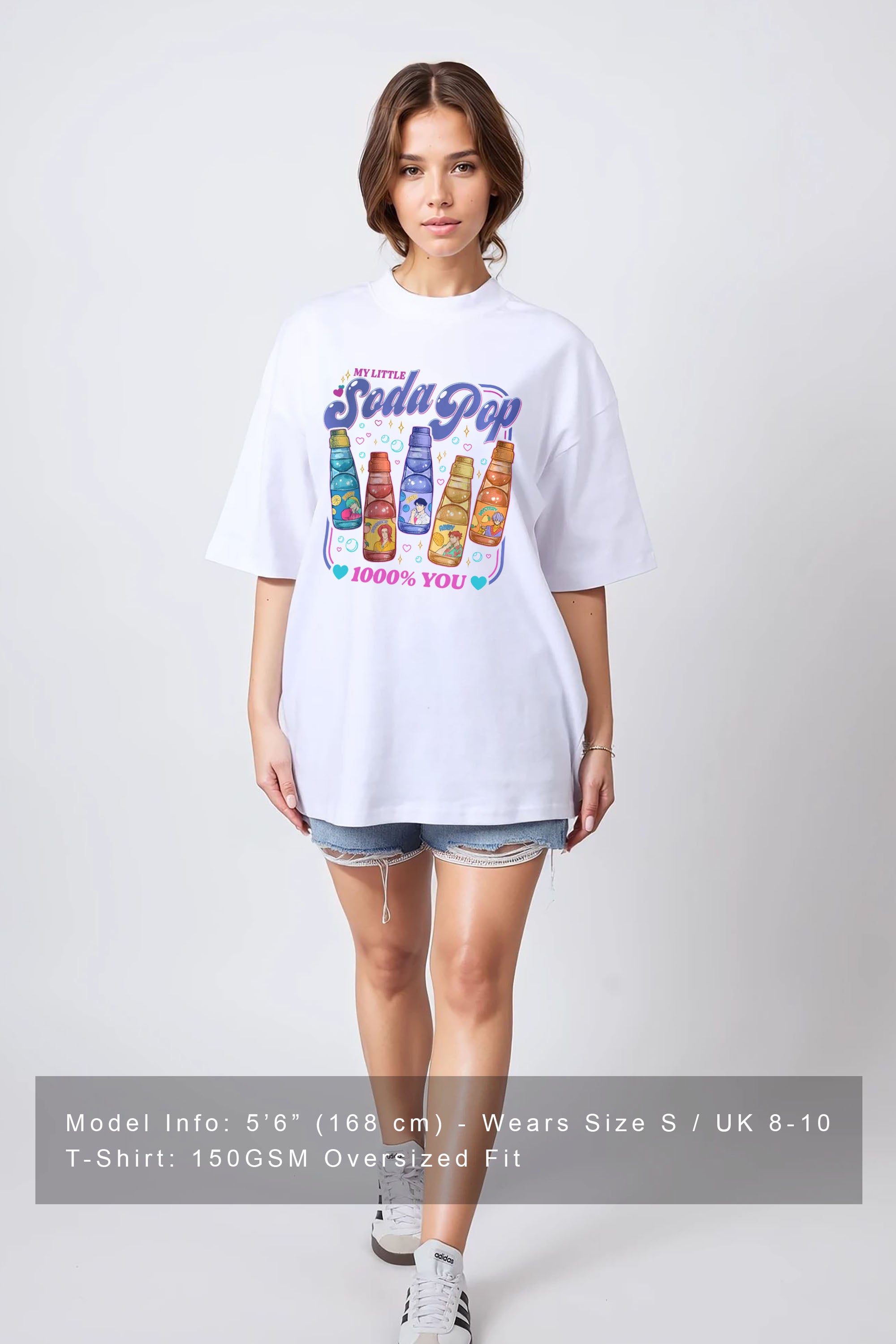 150GSM Oversized T-Shirt in Soda Pop Print