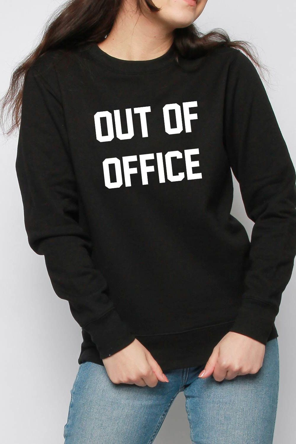 Out Of Office Slogan Oversized Sweatshirt (Pack of 6)