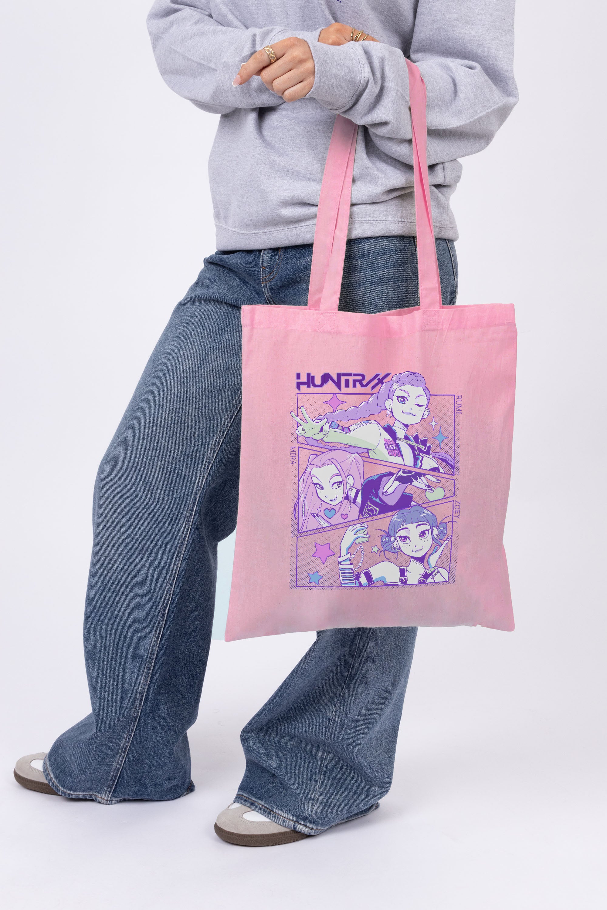 Huntrix K-pop Anime Printed Cotton Tote Bag