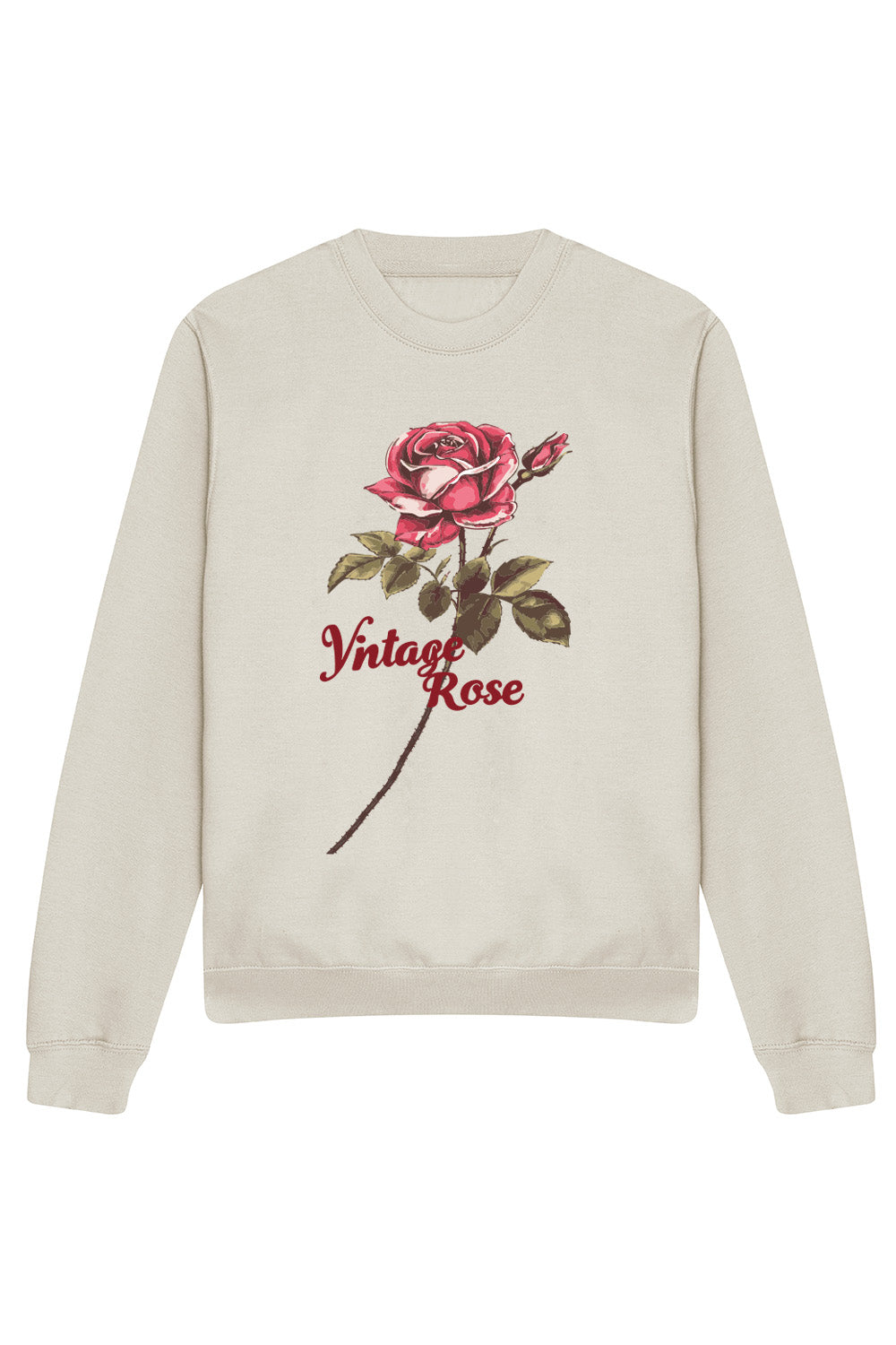 Vintage Rose Sweatshirt In Natural Stone (Custom Pack)
