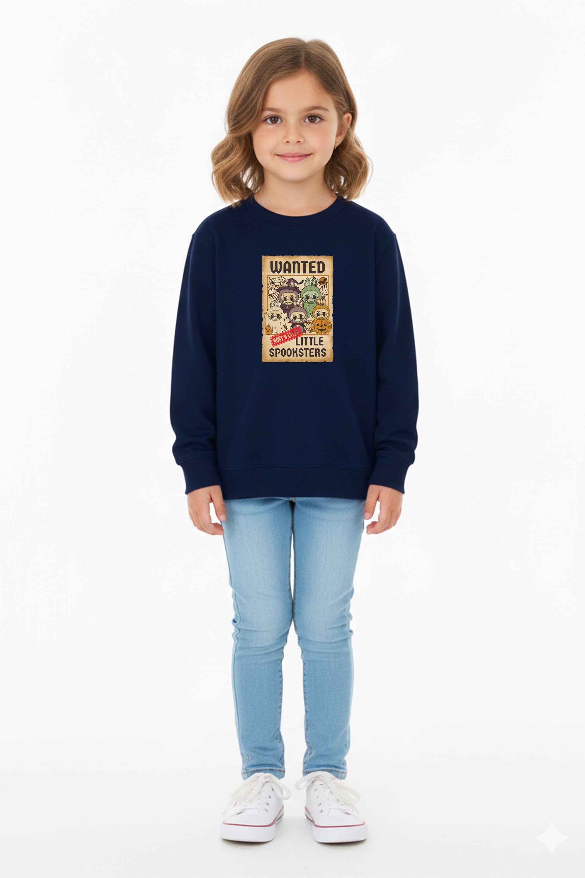 Kids Halloween Labubu Spooksters Printed Sweatshirt
