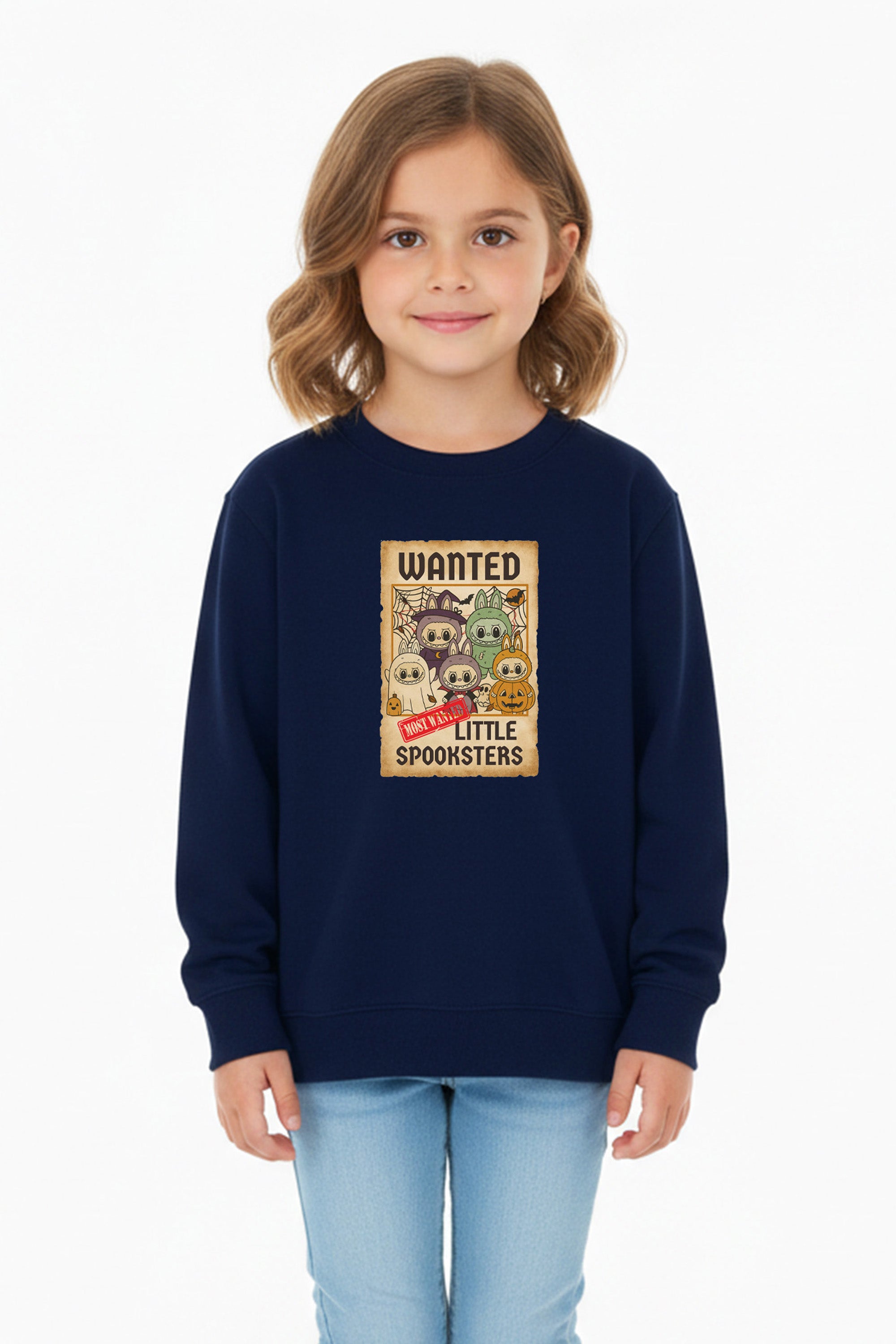 Kids Halloween Labubu Spooksters Printed Sweatshirt